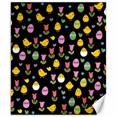 Easter - Chick And Tulips Canvas 20  X 24   by Valentinaart