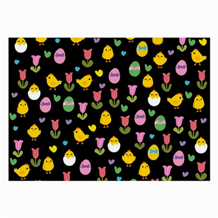 Easter - chick and tulips Large Glasses Cloth (2-Side)