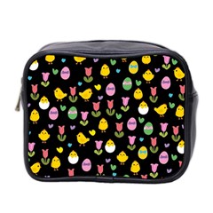 Easter - Chick And Tulips Mini Toiletries Bag 2-side by Valentinaart