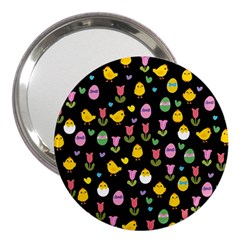 Easter - Chick And Tulips 3  Handbag Mirrors by Valentinaart