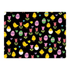 Easter - Chick And Tulips Double Sided Flano Blanket (mini)  by Valentinaart