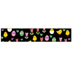 Easter - Chick And Tulips Flano Scarf (large) by Valentinaart