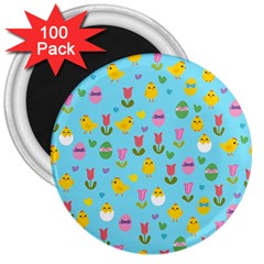 Easter - Chick And Tulips 3  Magnets (100 Pack) by Valentinaart