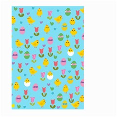 Easter - Chick And Tulips Large Garden Flag (two Sides) by Valentinaart