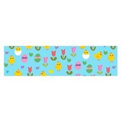 Easter - Chick And Tulips Satin Scarf (oblong) by Valentinaart