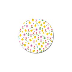 Easter - Chick And Tulips Golf Ball Marker (4 Pack) by Valentinaart