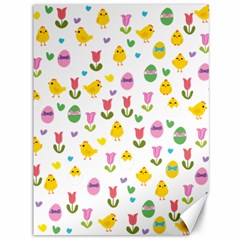 Easter - Chick And Tulips Canvas 36  X 48  