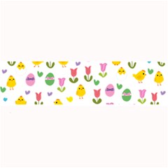 Easter - Chick And Tulips Large Bar Mats by Valentinaart