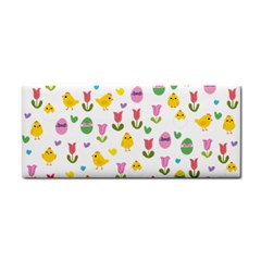 Easter - Chick And Tulips Cosmetic Storage Cases by Valentinaart