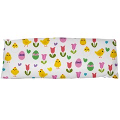 Easter - Chick And Tulips Body Pillow Case (dakimakura) by Valentinaart