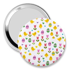 Easter - Chick And Tulips 3  Handbag Mirrors by Valentinaart