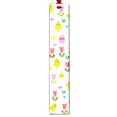 Easter - Chick And Tulips Large Book Marks by Valentinaart