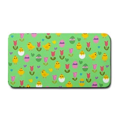 Easter - Chick And Tulips Medium Bar Mats by Valentinaart