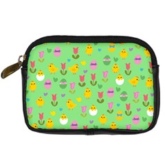 Easter - Chick And Tulips Digital Camera Cases by Valentinaart