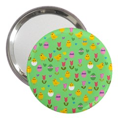 Easter - Chick And Tulips 3  Handbag Mirrors by Valentinaart