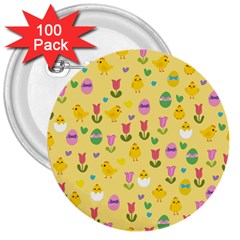 Easter - Chick And Tulips 3  Buttons (100 Pack)  by Valentinaart