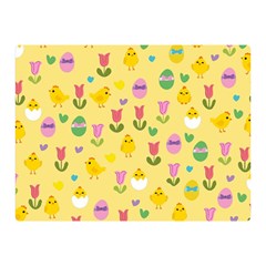 Easter - Chick And Tulips Double Sided Flano Blanket (mini)  by Valentinaart