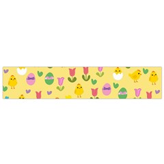 Easter - Chick And Tulips Flano Scarf (small) by Valentinaart