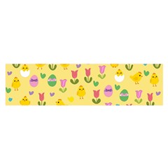 Easter - Chick And Tulips Satin Scarf (oblong) by Valentinaart