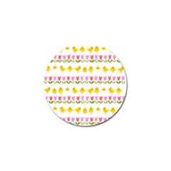 Easter - Chick And Tulips Golf Ball Marker (4 Pack) by Valentinaart