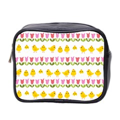 Easter - Chick And Tulips Mini Toiletries Bag 2-side by Valentinaart