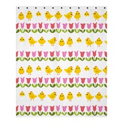 Easter - Chick And Tulips Shower Curtain 60  X 72  (medium)  by Valentinaart