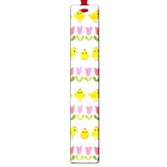 Easter - Chick And Tulips Large Book Marks by Valentinaart