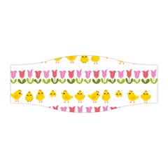 Easter - Chick And Tulips Stretchable Headband by Valentinaart