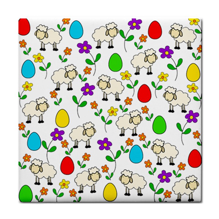 Easter lamb Tile Coasters