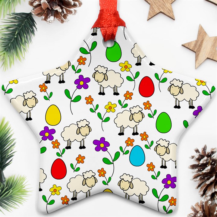 Easter lamb Ornament (Star)