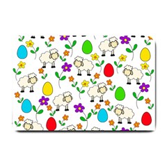 Easter Lamb Small Doormat  by Valentinaart