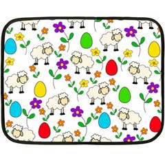 Easter Lamb Double Sided Fleece Blanket (mini)  by Valentinaart