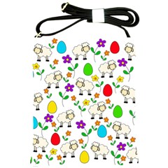 Easter Lamb Shoulder Sling Bags by Valentinaart