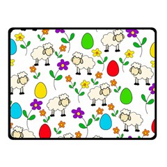 Easter Lamb Fleece Blanket (small) by Valentinaart