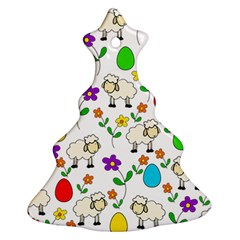 Easter Lamb Christmas Tree Ornament (two Sides) by Valentinaart