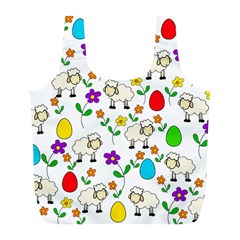 Easter Lamb Full Print Recycle Bags (l)  by Valentinaart