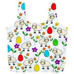 Easter Lamb Full Print Recycle Bags (l)  by Valentinaart