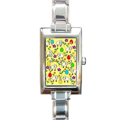 Easter Lamb Rectangle Italian Charm Watch by Valentinaart