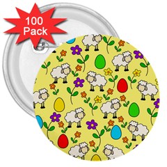 Easter Lamb 3  Buttons (100 Pack)  by Valentinaart