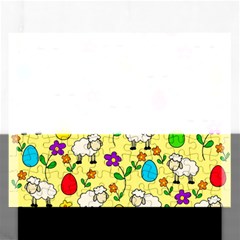 Easter Lamb Rectangular Jigsaw Puzzl by Valentinaart