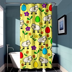 Easter Lamb Shower Curtain 36  X 72  (stall)  by Valentinaart