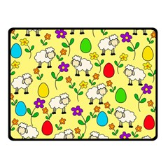 Easter Lamb Double Sided Fleece Blanket (small)  by Valentinaart