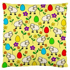 Easter Lamb Standard Flano Cushion Case (two Sides) by Valentinaart