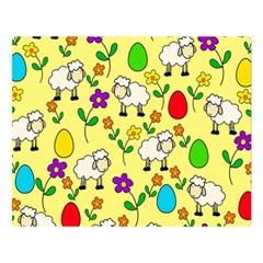 Easter Lamb Double Sided Flano Blanket (large)  by Valentinaart