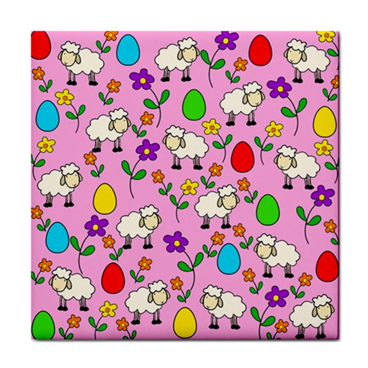 Easter lamb Tile Coasters