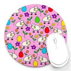 Easter Lamb Round Mousepads by Valentinaart