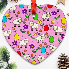 Easter Lamb Ornament (heart) by Valentinaart