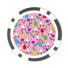 Easter Lamb Poker Chip Card Guard by Valentinaart