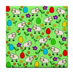 Easter Lamb Tile Coasters by Valentinaart