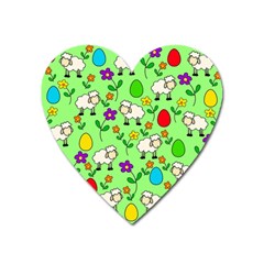 Easter Lamb Heart Magnet by Valentinaart